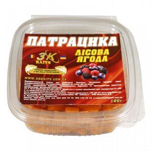 Наживка 3KBaits &laquo;Патрацика насадна&raquo; TUTTI FRUTTI (лісова ягода), 0,1кг, 3к15006
