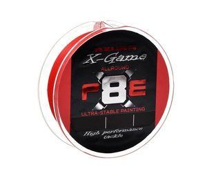 Шнур Azura X-Game PE X-8 #0.8 - 0.148mm 14lb - 6.3kg color-Fiery Red 200m