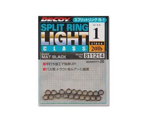 Кільця заводні Decoy Split Ring Light R-1 Mat Black №1