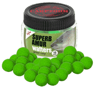 Amur - Grass Carp Superb Wafters, 15mm, 50g - Вафтерс "Амур" з димлячим ефектом, розмір: (15мм), вага: (50г)