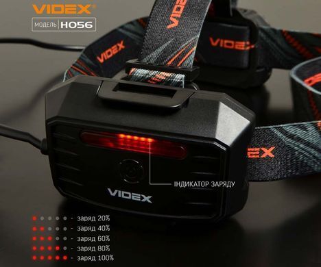 Налобний світлодіодний ліхтарик Videx 1400Lm 6500K