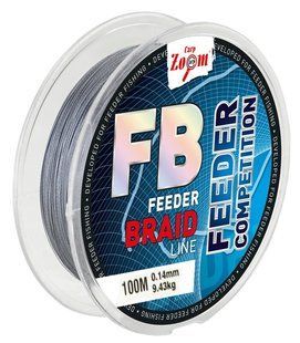 Фидерный шнур Feeder Braid line (light grey), 0,14mm, 9,43kg, 100m (Фидерный шнур - серый), 100, 0.1