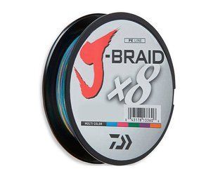 Шнур Daiwa J-Braid X8 150m Multi Color 8.0kg 0.13mm #1.0