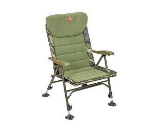 CZ Recliner Comfort Armchair, 56x46x42/98 cm, Camou/Fleece - Комфортне, легке крісло типу "Шезлонг"