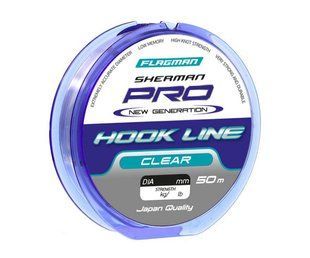 FLAGMAN Волосінь SHERMAN PRO NG HOOK LINE 0,181mm 50m CLEAR