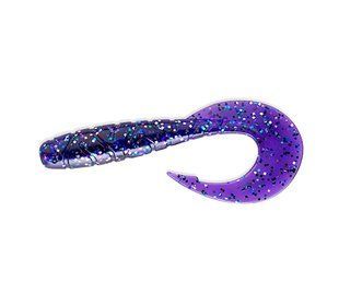 Твістер Fishup Mighty Grub 3.5" #060 Dark Violet Peacock Silver