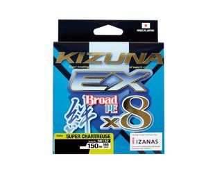 Шнур Owner Kizuna EX X8 Broad PE Super Chartreuse 150м 0.15мм
