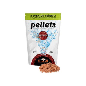 ПРИКОРМКА G.STREAM Pellets "Мотиль" (ефект гейзера) 500г