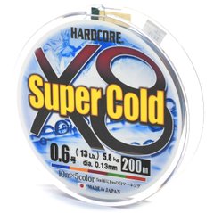 Шнур Duel Hardcore Super Cold X8 200m 5.8kg 5Color #0.6 (H3970)