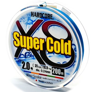Шнур Duel Hardcore Super Cold X8 200m 5.8kg 5Color #0.6 (H3970)