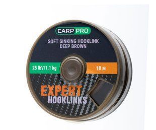 М'який поводковий матеріал без оплітки Carp Pro 25 lb 10 м коричневий