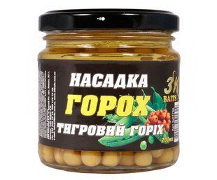 Насадка 3KBaits Горох 200мл тигровий горох