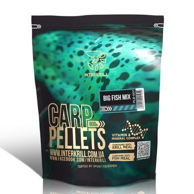 Пелетс Interkrill Big Fish 8мм/10мм, 800г