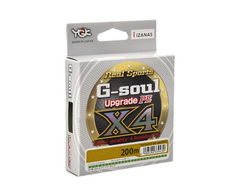 Шнур плетений YGK G-Soul X4 Upgrade 200м #0.3 0.09мм