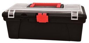 KIDS' Tackle Box, 30x15x12cм - Дитячий рибацький ящик з верхньою сегментованою секцією для дрібних аксессуарів з прозорим верхом, та основним великим відсіком, розміри: (30см x 15см x 12см)