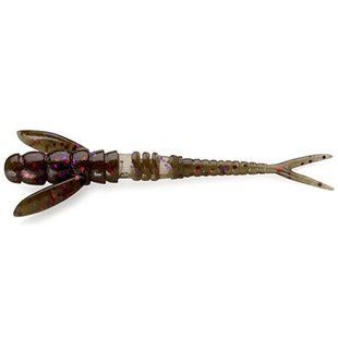Flit 1.5" (10шт), #050 - Green Pumpkin Brown/Red & Purple