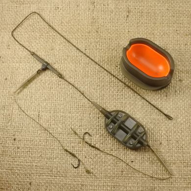 Оснащення коропове ORANGE #42/1 Classic Flat Method Leadcore + Mould, для бойлу, 60г, в уп. 1 шт