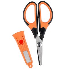 Ножницы для нити Mikado с точилкой цвет-оранжевый