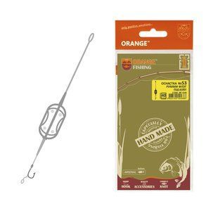 Оснащення коропове ORANGE #53 Roomy Flat Method Leadcore, для бойлу, 60г, в уп. 1 шт