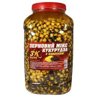 Зерновий МІКС КУКУРУДЗА (з коноплею) банка 5л