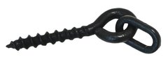 Elements Pop Up Pegs with Oval Ring, 12mm, 10db, black - Металевий шуруп для бойлів з додатковим овальним кільцем, довжина: (12мм), кількість: (10шт)