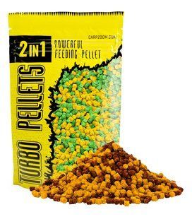 2in1 Turbo Pellets, 6mm, 500g, spice-garlic - Пеллетс двокольоровий швидко розчинний "Спеції-Часник", розмір: (6мм), вага: (500г)