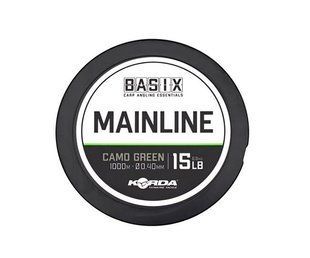 KORDA Волосінь Basix Main Line 0,4мм 1000м 15lb Camo green