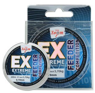 Extreme fishing line (black), 0,25mm, 8,45kg, 200m - Жилка фідерна з малою розтяжністю, чорна, діаметр: (0,25мм/8,45кг), довжина: (200м)