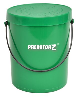 Predator-Z Worm Bucket, 2 liter, ø13,5x18,5cм - Контейнер для черв"яків пластиковий ємністю ( 2л), з перфорованою кришкою, розміри: (Ø13,5см x 18,5см)