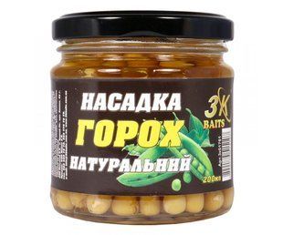 Насадка 3KBaits Горох 200мл натуральний