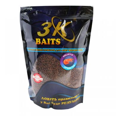 Пелетс 3KBaits 2мм (креветка), 0,8кг, 3к07104