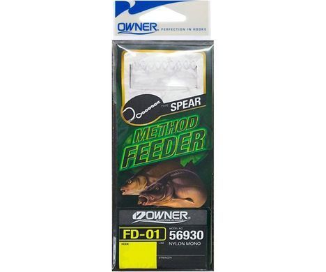 Гачок з повідцем Owner Method Feeder Rig Spear FD-01 №8