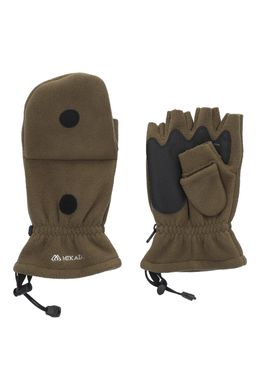 Перчатки-варежки Mikado UMR-08G с обрезанными пальцами флис XL цвет- оливковый