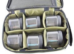Dip Bag, 29x17x8cm - Валізка для діпів та насадок з відділеннями на липучках, у комплекті 6 баночок, розміри: (29см х 17см х 8см)