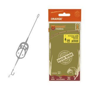 Оснащення коропове ORANGE #55 Hand Flat Method Leadcore, для бойлу, 60г, в уп. 1 шт