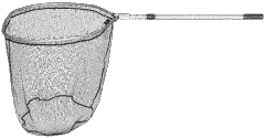 Big Catch Landing Net, 65x80x100/240cm - Підсак міцний з телескопічним алюмінійовим руків"ям, глибина сітки 1м, розміри: (65см х 80см х 100/240см)