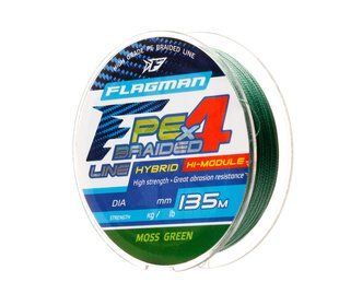 Шнур Flagman PE Hybrid F4 MossGreen 135м 0.19мм