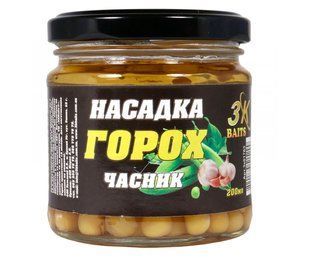 Насадка 3KBaits Горох 200мл часник