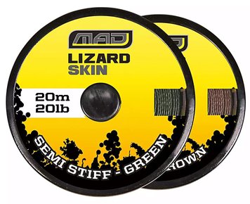 Шнур поводочний DAM MAD Lizard Skin Semi Stiff Green 20м 20lb (color-green)