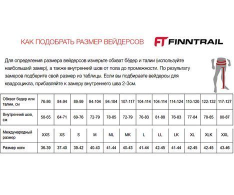 Вейдерси Finntrail Waders Airman Grey 11 44 XL