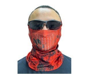 Маска VEDUTA UPF50+ REPTILE SKIN Bloody Red універсальний розмір