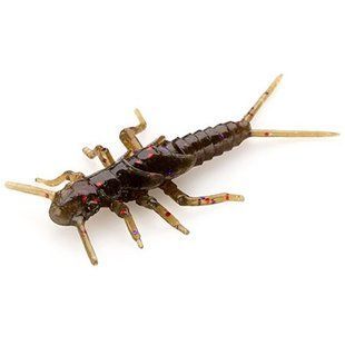 Stonefly 0.75" (12шт), #050 - Green Pumpkin Brown/Red & Purple