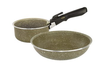 Armolife Marble Cookset - Compact - набір посуду, 16cm x 6.8cm сотейник + 20cm x 5cm пательня