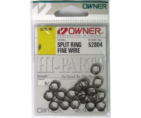 Кiльця заводнi "OWNER" 52804 Split Ring Fine Wire №03 19.2кг.20шт. black