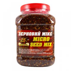 Прикорм 3KBaits «Зерновий МІКС Micro Seed Mix» (натуральний) банка 3л, 3к02300