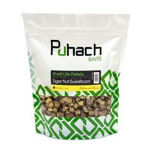 Варені гранули Puhach Baits Natural Line Shelf Life Pellets 1 kg - Tiger Nut Sweetcorn 4.5/6 mm