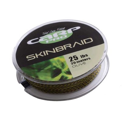 Поводковий матеріал Carp Pro Skinbraid Olive 20 м 25 lb