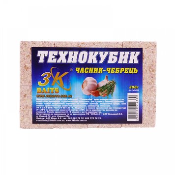 Технокубик 3KBaits (часник-чебрець), 0,29кг, 3к06902