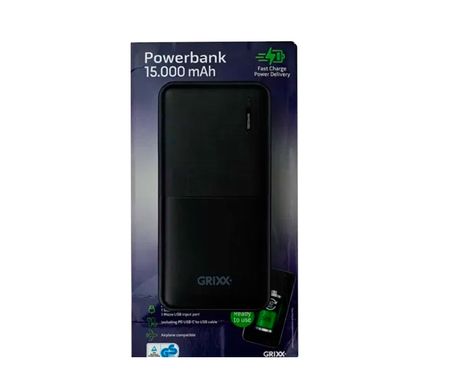 Повербанк Grixx 15000mAh Fast charge