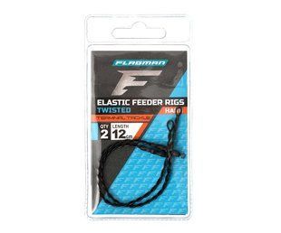 FLAGMAN Фiдерне вiдведення для повідця еластична скрутка Elastic Twisted Feeder Rigs HARD 12см 2шт